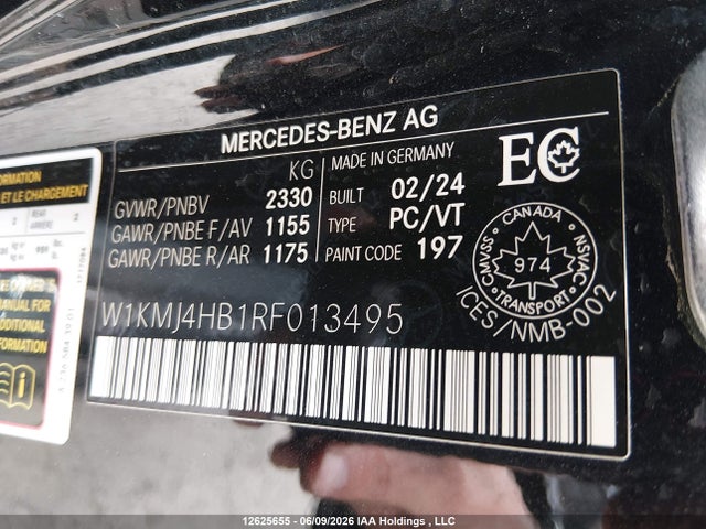 Продаж на аукціоні авто 2024 Mercedes-benz Cle 300 4matic, vin: W1KMJ4HB1RF013495, номер лоту: 12625655