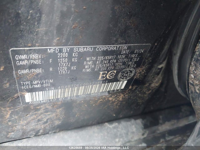 Aukcja sprzedaży 2024 Subaru Outback Touring, vin: 4S4BTDEC0R3238819, numer aukcji: 12625659