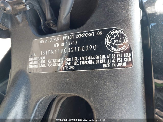 JS1DM11H0J2100390 Suzuki Gsx-r1000 R