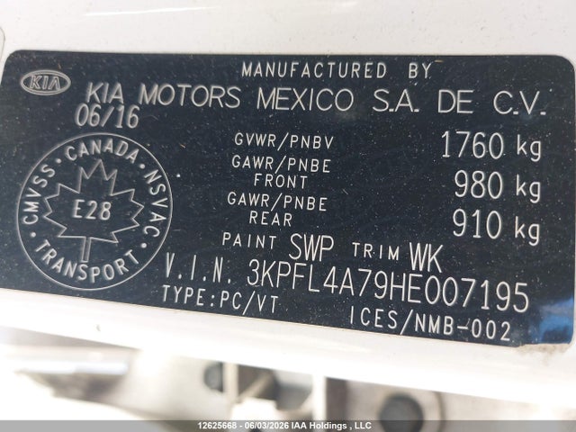 Aukcja sprzedaży 2017 Kia Forte Ex/ex Luxury/ex+/lx/lx+, vin: 3KPFL4A79HE007195, numer aukcji: 12625668