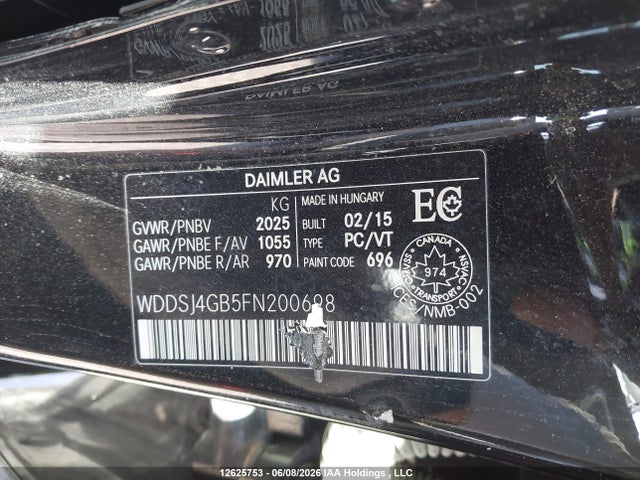 WDDSJ4GB5FN200698 Mercedes-Benz CLA 250 4MATIC