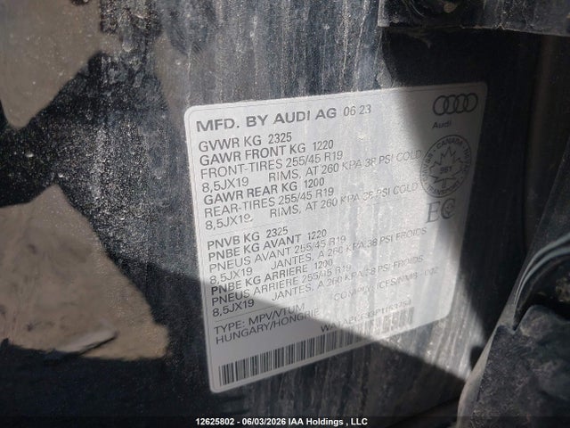 Продажа на аукционе авто 2023 Audi Q3 Komfort 45, vin: WA1AECF33P1153754, номер лота: 12625802