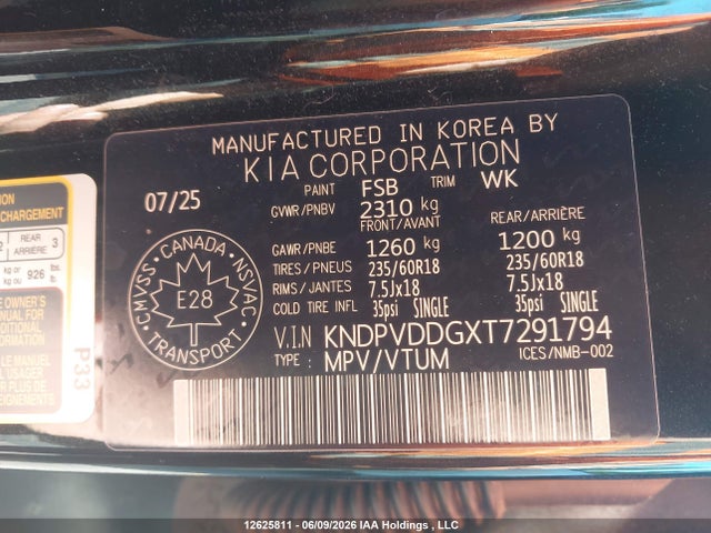 KNDPVDDGXT7291794 KIA SPORTAGE HYBRID
