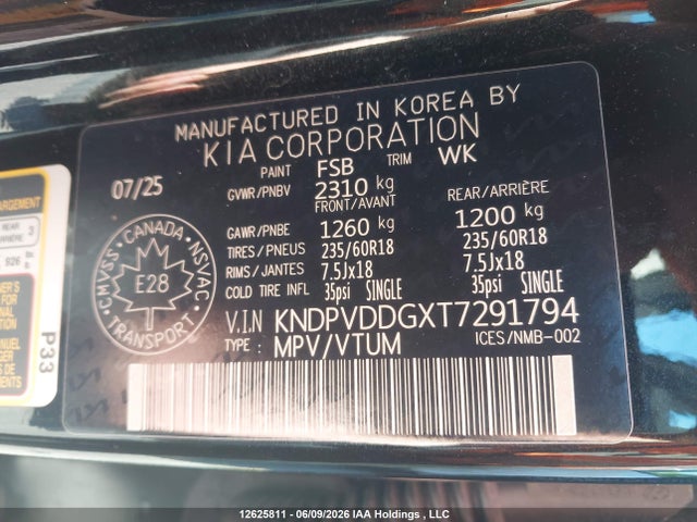 KNDPVDDGXT7291794 KIA SPORTAGE HYBRID