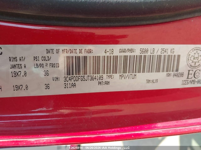 Dodge JOURNEY GT 2018 3C4PDDFG5JT364109 Image 19