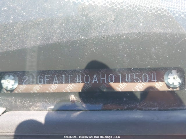 2010 Honda Civic Dx-g მანქანა იყიდება აუქციონზე, vin: 2HGFA1F40AH014504, აუქციონის ნომერი: 12625824