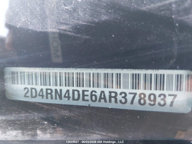 12625827 :رقم المزاد ، 2D4RN4DE6AR378937 vin ، 2010 Dodge Grand Caravan Se مزاد بيع
