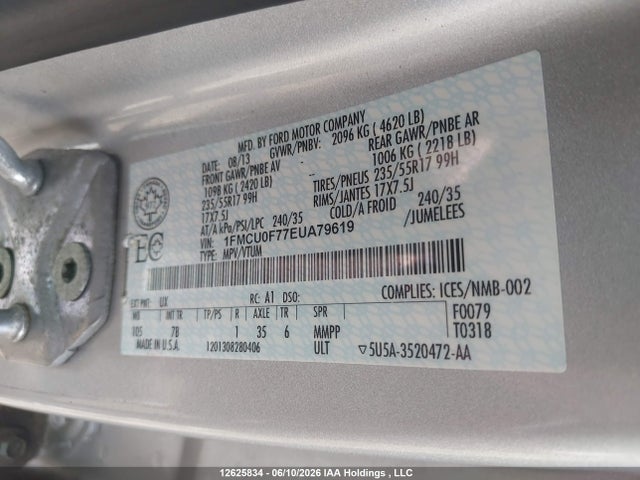 Ford ESCAPE S 2014 1FMCU0F77EUA79619 Image 9