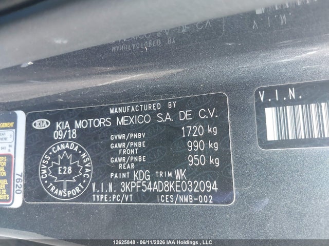 Продажа на аукционе авто 2019 Kia Forte Ex/ex Limited/ex Premium/ex+, vin: 3KPF54AD8KE032094, номер лота: 12625848