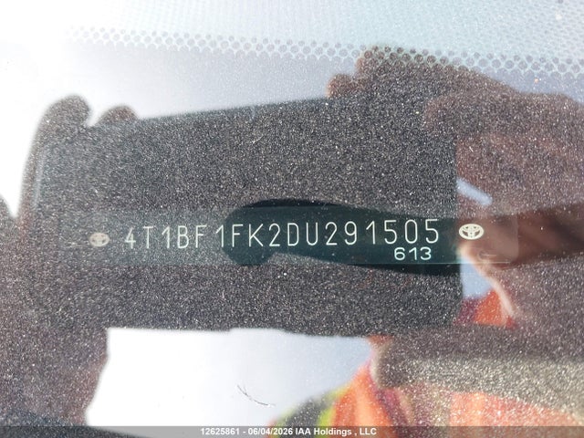 2013 Toyota Camry Le მანქანა იყიდება აუქციონზე, vin: 4T1BF1FK2DU291505, აუქციონის ნომერი: 12625861