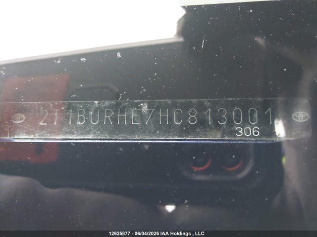 12625877 :رقم المزاد ، 2T1BURHE7HC813001 vin ، 2017 Toyota Corolla مزاد بيع
