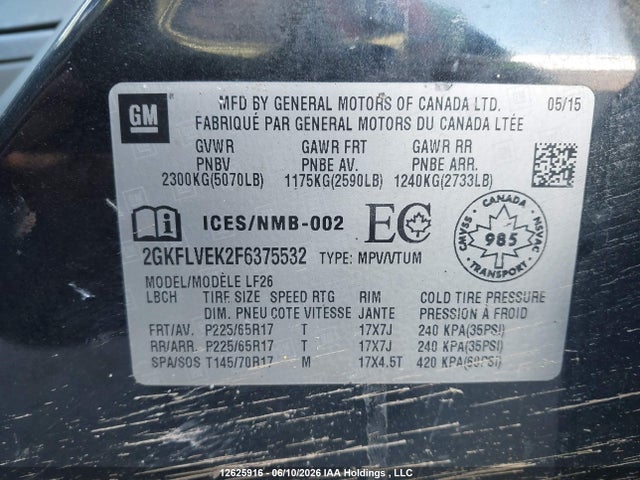 GMC Terrain 2015 2GKFLVEK2F6375532 Image 20