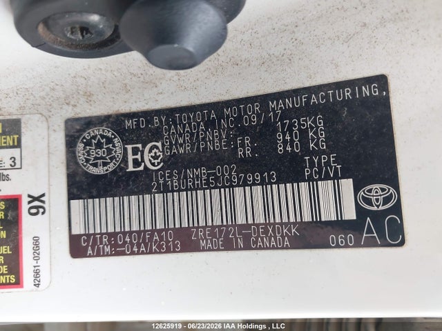 Toyota COROLLA CE 2018 2T1BURHE5JC979913 Image 20