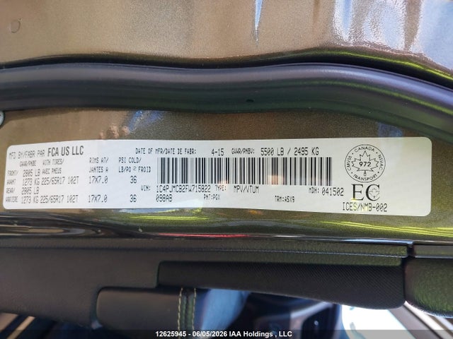 Jeep Cherokee Latitude 2015 1C4PJMCB2FW715822 Image 9