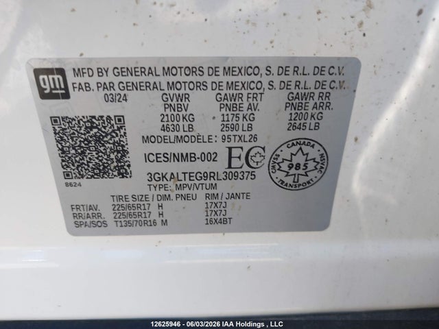 GMC Terrain Sle 2024 3GKALTEG9RL309375 Image 9