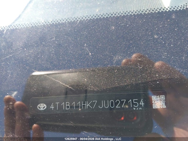 Продажа на аукционе авто 2018 Toyota Camry Xle, vin: 4T1B11HK7JU027154, номер лота: 12625947