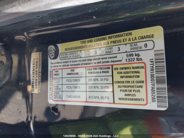Продажа на аукционе авто 2007 Ford Ranger, vin: 1FTYR10D07PA85280, номер лота: 12625958