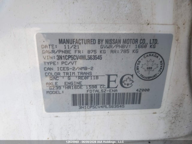 Nissan KICKS SV 2021 3N1CP5CV4ML563545 Image 19