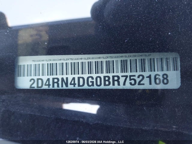 Aukcja sprzedaży 2011 Dodge Grand Caravan Se/sxt, vin: 2D4RN4DG0BR752168, numer aukcji: 12625974