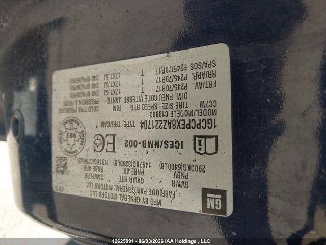 Продаж на аукціоні авто 2010 Chevrolet Silverado 1500 Wt, vin: 1GCPCPEX8AZ221704, номер лоту: 12625991