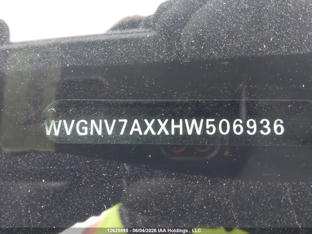 Продаж на аукціоні авто 2017 Volkswagen Tiguan Wolfsburg Edition, vin: WVGNV7AXXHW506936, номер лоту: 12625995