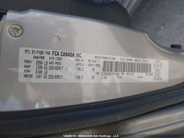 Dodge Grand Caravan Se 2015 2C4RDGBG2FR747063 Image 9