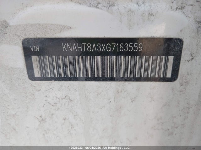 Aukcja sprzedaży 2016 Kia Rondo Lx/lx Value, vin: KNAHT8A3XG7163559, numer aukcji: 12626033