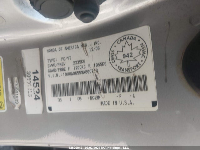 Продажа на аукционе авто 2009 Acura Tl, vin: 19UUA96559A800713, номер лота: 12626049