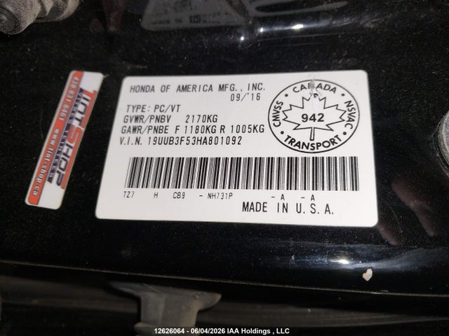 Acura TLX 2017 19UUB3F53HA801092 Image 19