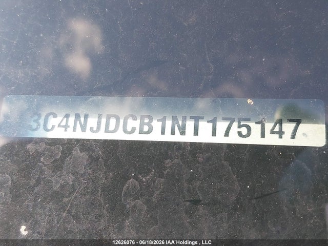 Aukcja sprzedaży 2022 Jeep Compass Limited, vin: 3C4NJDCB1NT175147, numer aukcji: 12626076
