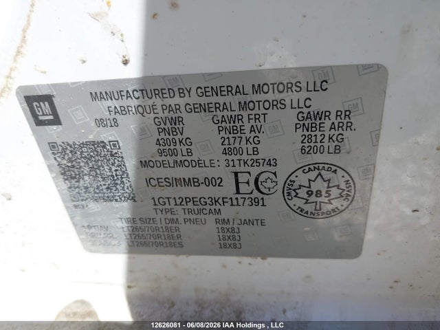 GMC Sierra K2500 Sle 2019 1GT12PEG3KF117391 Image 9