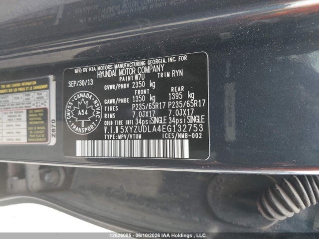 Продаж на аукціоні авто 2014 Hyundai Santa Fe, vin: 5XYZUDLA4EG132753, номер лоту: 12626085