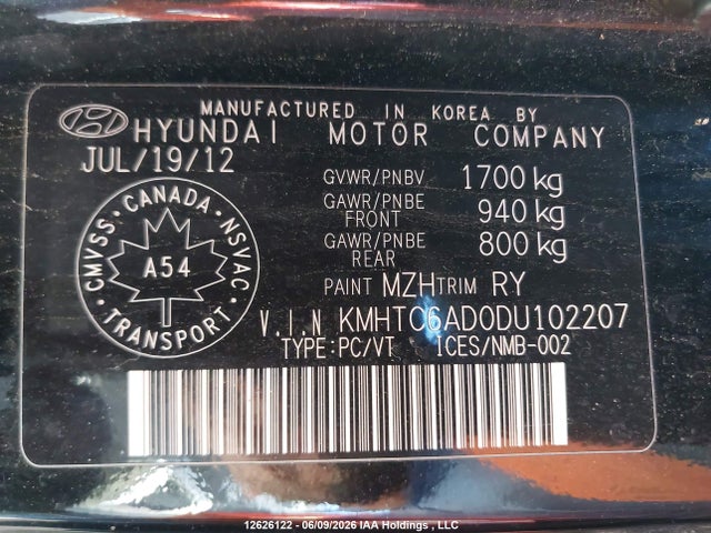 2013 Hyundai Veloster მანქანა იყიდება აუქციონზე, vin: KMHTC6AD0DU102207, აუქციონის ნომერი: 12626122