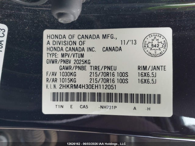 Honda CR-V LX 2014 2HKRM4H30EH112051 Image 9