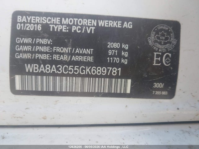 BMW 320i Xdrive 2016 WBA8A3C55GK689781 Image 9
