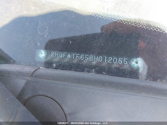 2011 Honda Civic Lx-s მანქანა იყიდება აუქციონზე, vin: 2HGFA1F65BH012055, აუქციონის ნომერი: 12626217