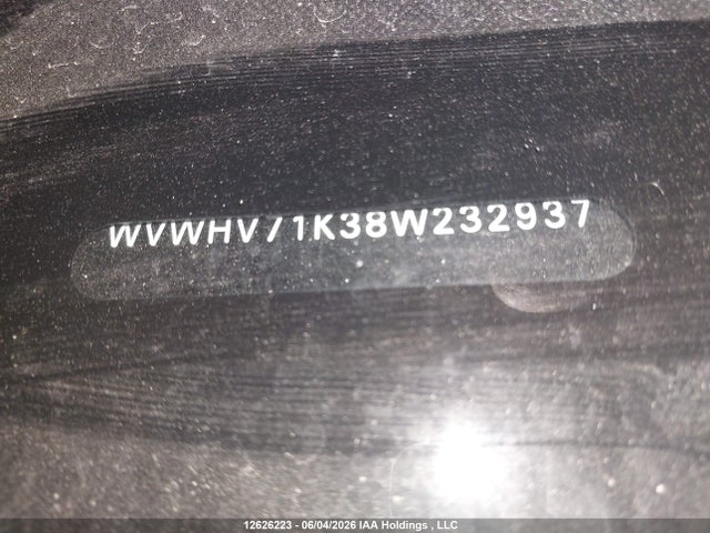 12626223 :رقم المزاد ، WVWHV71K38W232937 vin ، 2008 Volkswagen Golf Gti مزاد بيع