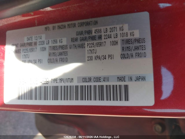 JM3KE4CY5G0614899 Mazda Cx-5 Gs