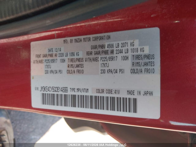 JM3KE4CY5G0614899 Mazda Cx-5 Gs