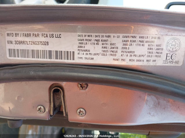 RAM 1500 Classic Slt 2022 3C6RR7LT2NG375328 Image 18