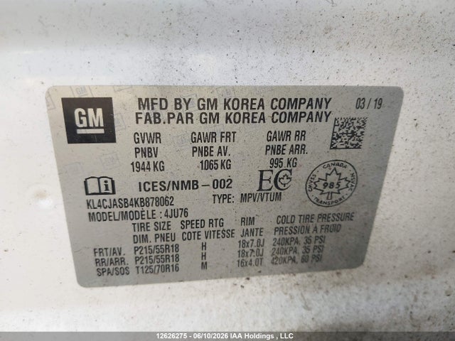 Buick Encore 2019 KL4CJASB4KB878062 Image 9