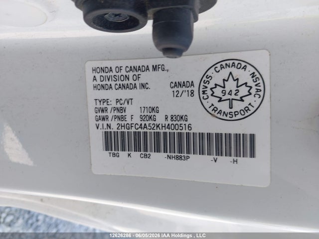 2HGFC4A52KH400516 Honda Civic Lx