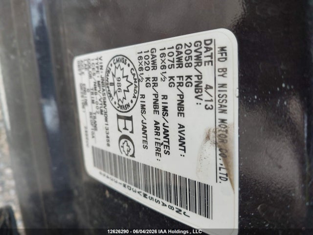 Продаж на аукціоні авто 2013 Nissan Rogue S/sl/sv, vin: JN8AS5MV3DW133456, номер лоту: 12626290