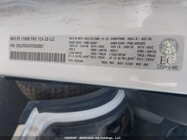 RAM Promaster 2500 2500 High 2023 3C6LRVDG4PE528057 Image 9