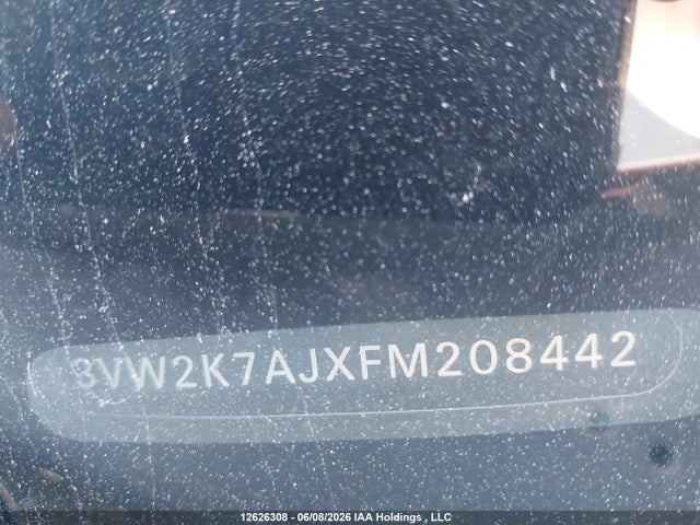 Продажа на аукционе авто 2015 Volkswagen Jetta S, vin: 3VW2K7AJXFM208442, номер лота: 12626308