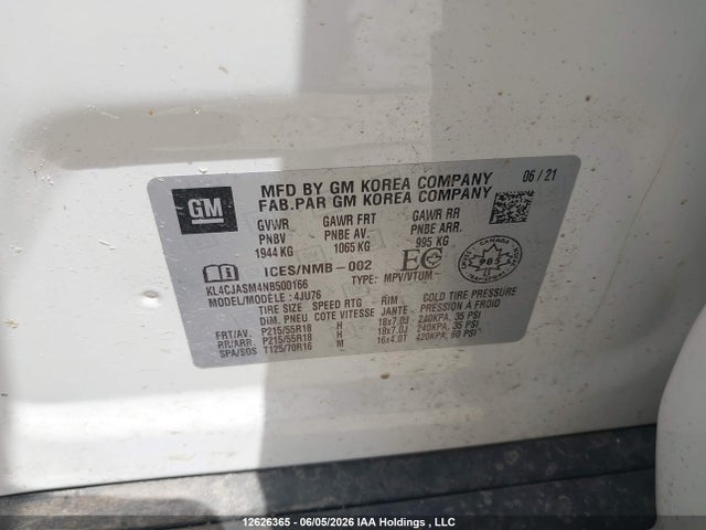Buick Encore 2022 KL4CJASM4NB500166 Image 9