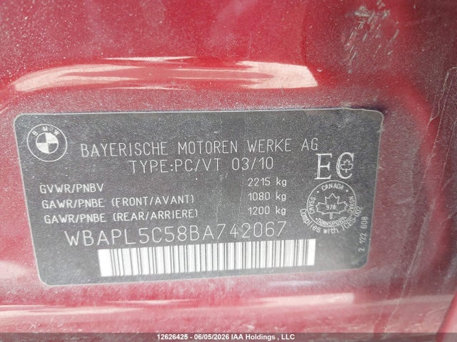 Aukcja sprzedaży 2011 Bmw 335i Xdrive, vin: WBAPL5C58BA742067, numer aukcji: 12626425