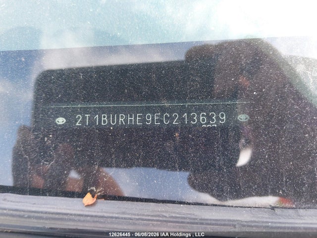 12626445 :رقم المزاد ، 2T1BURHE9EC213639 vin ، 2014 Toyota Corolla Le مزاد بيع