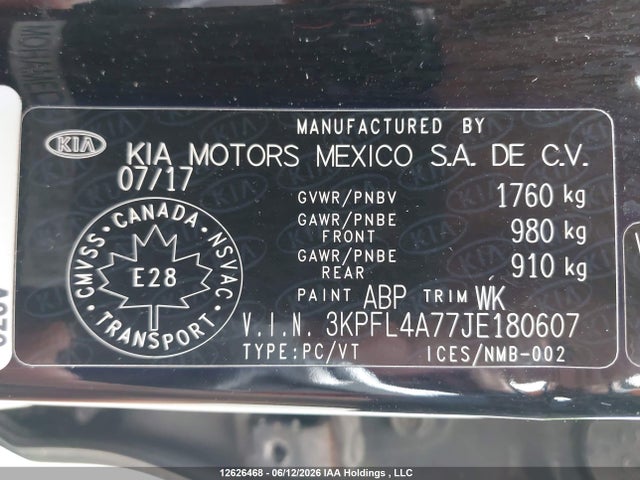 Продажа на аукционе авто 2018 Kia Forte Lx/s, vin: 3KPFL4A77JE180607, номер лота: 12626468