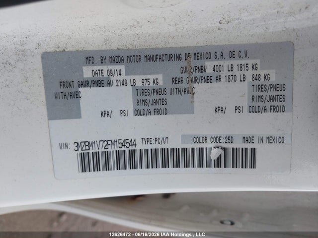 Mazda MAZDA3 2015 3MZBM1V72FM154544 Image 9